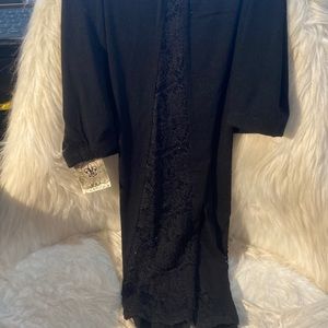 Vocal Womens Jersey Soft Black Lace Contrast Stretch Leggings